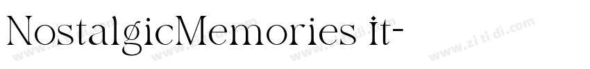 NostalgicMemories It字体转换 NostalgicMemories It字体转换
